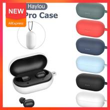 Caixa de proteção de fone de ouvido para haylou, gt1 pro, proteção de silicone com fivela anti-perda, com bluetooth pro, headset q3q4, 2024 - compre barato
