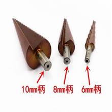 3PCS HSS M35 Co% triangle shank HSS straight flute step drill bits set cone step drill Bits set hole cutter for SS plate drill 2024 - buy cheap