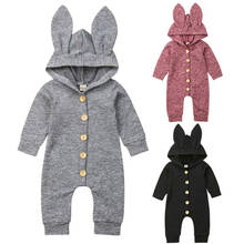 0-24M Baby Boy Girl Spring Autumn 3D Ears Hooded One-piece Romper Jumpsuit Outfits Clothes 2024 - buy cheap