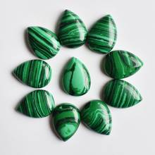 Wholesale 12pcs/lot 18x25mm fashion malachite stone drop shape CAB CABOCHON beads for DIY jewelry accessories free shipping 2024 - buy cheap