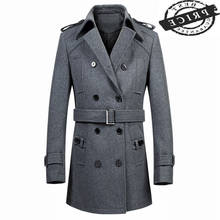 Casaco de lã masculino outono estiloso 2021 jaquetas longas corte slim grosso casaco masculino sobretudo casual corta-vento flor 63a 2024 - compre barato