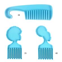 African Men Women Heads Shaped Combs Epoxy Resin Mold Silicone Mould DIY Crafts Casting Tools Dropship 2024 - buy cheap