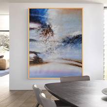 Arthyx pintados à mão pintura a óleo abstrata moderna sobre tela artesanal grande tamanho arte parede fotos para sala de estar decoração casa 2024 - compre barato