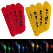 4Pcs Reflective Car Vehicle Open Door Safety Mark Warning Decals Sticker Decor car accessories наклейки на машину 2024 - buy cheap