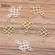 BoYuTe (100 Pieces/Lot) Metal Alloy 17*30MM Knot Connector Pendant Charms Diy Hand Made Jewelry Accessories Wholesale 2024 - buy cheap