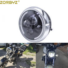 ZORBYZ-faro LED de 7 pulgadas para motocicleta, luz de anillo de ojo de pez DRL, Hi & Lo, marca E, para Honda GN125, CG125, CB400, CB500, Cafe Racer, personalizado 2024 - compra barato