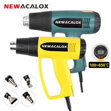 NEWACALOX 220V 2000W LCD Display Hot Air Gun 100-650℃ Variable Temperature Heat Gun with 4Pcs Nozzles for Shrink Wrapping 2024 - buy cheap