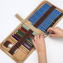Folding canvas sketch painting pencil case sketch art storage large capacity pencil stationery bag zipper pen case 2024 - buy cheap