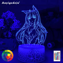 Anyigedeju mais novo anime japonês led luzes da noite para o quarto decoração presente nightlight waifu mesa lâmpadas 3d fábrica dropshipping