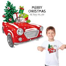 Happy Christmas Car Patch Diy Accessory Fashion Iron On Clothes Stickers Heat Transfer Stickers Child 2024 - buy cheap