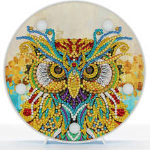 DIY Owl LED Diamond Painting Light Cross Stitch Embroidery Full Drill Special Shaped Lamp Home Decoration Gift Night Lamp 2024 - buy cheap