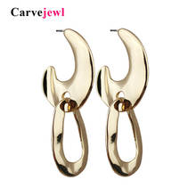 Carvejewl new fashion European earring hammered surface irregular big earrings jewelry for women girl gift 2019 spring style hot 2024 - buy cheap