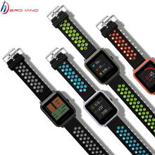 Pulseira para xiaomi amazfit bip youth smart watch, 20mm, pulseira de pulso, 22mm, para amazfit stratos 2/2s gtr, silicone, cor dupla 2024 - compre barato