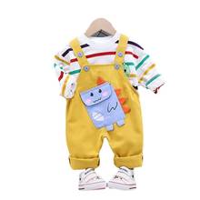 New Spring Autumn Children Cartoon Clothes Baby Boys Girls Striped T Shirt Pants 2Pcs/sets Kid Infant Costume Toddler Sportswear 2024 - buy cheap