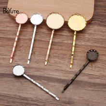 BoYuTe (50 Pieces/Lot) Fit 12MM 14MM 20MM Cabochon Blank Hairpin Base Handmade Diy Hair Accessories Materials 2024 - buy cheap