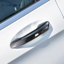 Автомобильный Стайлинг из углеродного волокна внешняя дверная чаша защита ручки наклейки Чехлы Накладка для Mercedes Benz A Class W177 автомобильные аксессуары 2024 - купить недорого