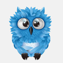 Hot Sell Personality Blue Big-eyed Owl Car Sticke Accessories Vinyl PVC 13cm*11cm Motorcycle Reflective Car Window  Decal 2024 - buy cheap