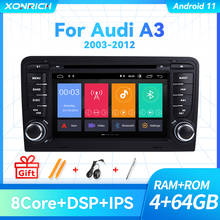 Radio con GPS para coche, reproductor Multimedia con Android 11, IPS, 4GB, 2Din, DVD, DSP, para Audi A3, 8P, S3, 2003-2012, RS3, Sportback 2024 - compra barato