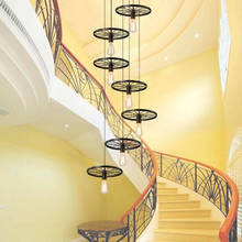 Колесная люстра лофт американский Ретро творческая личность спиральная лестница гостиная кафе ресторан бар кованого железа 2024 - купить недорого