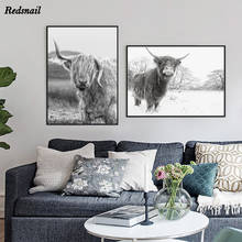 Cuadro de vaca de Highland para decoración de pared, 5D bordado de diamantes, vaca holandesa, Cuadrado/redondo, mosaico de ganado, Oxen nórdico, EE908 2024 - compra barato