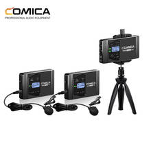 Comica CVM-WS60-microfone sem fio para smartphone, transmissor duplo e um receptor flexível 2024 - compre barato