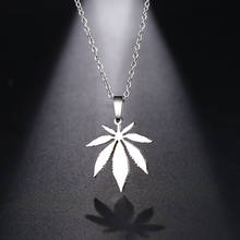 Huitan prata cor/ouro cor maple folha forma pingente colares para as mulheres festa simples elegante colar moda feminina jóias 2024 - compre barato