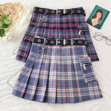 Japan School Sweet Girls Kawaii Cute High Waist Pleated Skirt Harajuku Preppy Chic Plaid Women Mini Uniforms Ladies A-line Skirt 2024 - buy cheap