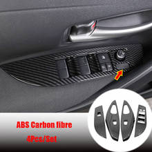 Capa de painel de controle de elevação, de fibra de carbono/fosco abs para toyota corolla e210 2019 2020 acessórios lhd 2024 - compre barato