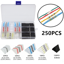 250PCS Heat Shrink Solder Sleeve Shrink Wire Butt Connectors Shrinking Tube Waterproof Electrical Wire Splice Connectors 2024 - buy cheap