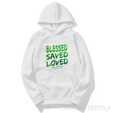 Christian Jesus BLESSED SAVED LOVED Sweatshirt Hoodies Unisex Hoody Long-Sleeved Harajuku Vintage Hooded Coat Streetwear Women 2024 - buy cheap