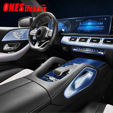 Engranaje de consola central de coche, juego completo de molduras interiores, película protectora de TPU para Mercedes Benz GLE clase GLE350 GLE450 W167 V167 2020 + 2024 - compra barato
