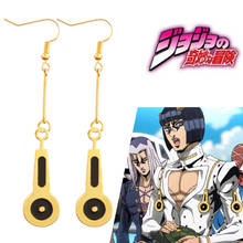 JoJos Bizarre Adventure Earrings Bruno Bucciarati Long Zipper Shape Pendant Riman Cosplay Men's And Women's Gifts Accessories 2024 - buy cheap