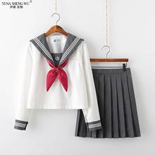 Uniformes escolares JK japoneses, uniforme de marinero, camisa de disfraz de Anime, conjuntos de Falda plisada, diseño para estudiantes y adolescentes 2024 - compra barato