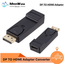 Adaptador de DP a HDMI, puerto de pantalla Max 1080P, macho DP a hembra, negro, alta calidad para HDTV PC 2024 - compra barato