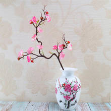 Artificial Silk Flowers Flores Sakura Tree Branches Home Table Living Room Decor DIY Wedding Decoration Plum Cherry Blossoms 2024 - buy cheap