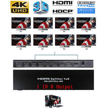4K 30 Гц 1x8 HDMI сплиттер 1 в 8 Выход HDMI сплиттер HDMI 2,0 видео конвертер для PS4 ПК DVD для ТВ мониторов 2024 - купить недорого