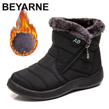 BEYARNEWinter-Botas de nieve de piel para mujer, botines de mujer cálidos, impermeables, botas de invierno acolchado, sizeE1064 2024 - compra barato