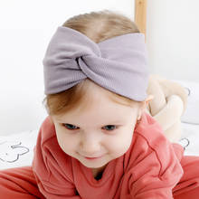 Solid Color Girls Winter Autumn Headband Twisted Knotted Soft Elastic Baby Girl Soft Elastic turban twist headband Headwear 2024 - buy cheap