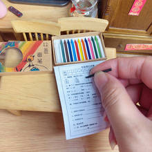 Mini casa de muñecas en miniatura, accesorios de crayón al azar para calcomanías de casa de muñecas, 12 colores, nuevo ~ 1 Juego 2024 - compra barato