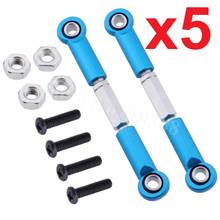 Tensor de aluminio ajustable para coche teledirigido, 10P, 53mm-63mm con extremos de varilla mecanizados para Traxxas 1/16 Slash 4WD RC Car Hop Up 7038X 2024 - compra barato