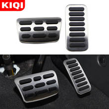 Kiqi capa de pedal de freio de combustível, de aço inoxidável para gasolina, capas para hyundai elantra i30 kona 2005-2011 para kia forte 2005-2011 ceed 2024 - compre barato