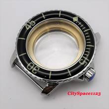 45mm Corgeut watch case black luminous bezel 316L SS fit ETA 2836 Miyota 8215 ST1612 Movement Mechanical mens watch 2024 - buy cheap