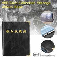 480 Pieces Coins Storage Book Commemorative Coin Collection Album Holders Collection Volume Folder Hold Multi-Color Empty Coin 2024 - купить недорого