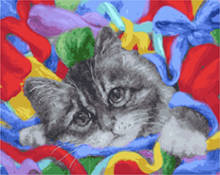 Drawjoy quadros quadros pintura & caligrafia diy pintura por números de gato animal pintura a óleo decoração para casa 40*50cm gx21625 2024 - compre barato