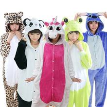 Pijama Kigurumi de unicornio y Panda para mujer, ropa de dormir para adultos, traje de Animal, ropa de invierno, disfraz de conejo con punto de Animal lindo 2024 - compra barato