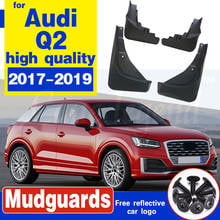 4 pçs conjunto para audi q2 2017 2018 2019 carro mud flaps dianteiro traseiro paralama respingo guardas fender mudflaps aleta acessórios de automóvel 2024 - compre barato