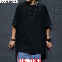 FAISIENS-Camiseta de manga corta para hombre, ropa de verano de Hip Hop, 5XL de talla grande, de algodón, de baile callejero, 8XL, 9XL, 10XL 2024 - compra barato
