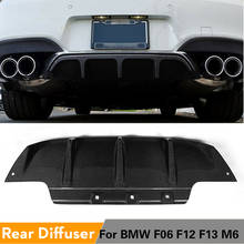 Carbon Fiber Car Rear Bumper Lip Diffuser Spoiler for BMW F06 F12 F13 M6 Coupe Convertible 2012 - 2016 2024 - buy cheap