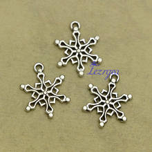 40pcs/lot--20x15mm Antique Silver Plated Snowflake Charms Winter Christmas Pendants DIY Supplies Jewelry Making Accessories 2024 - buy cheap