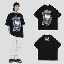 Men's T-shirt Hip Hop Oversized Print 2021 Casual Harajuku Streetwear Summer Short Sleeve cotton Tops Tee Tshirt 2024 - buy cheap